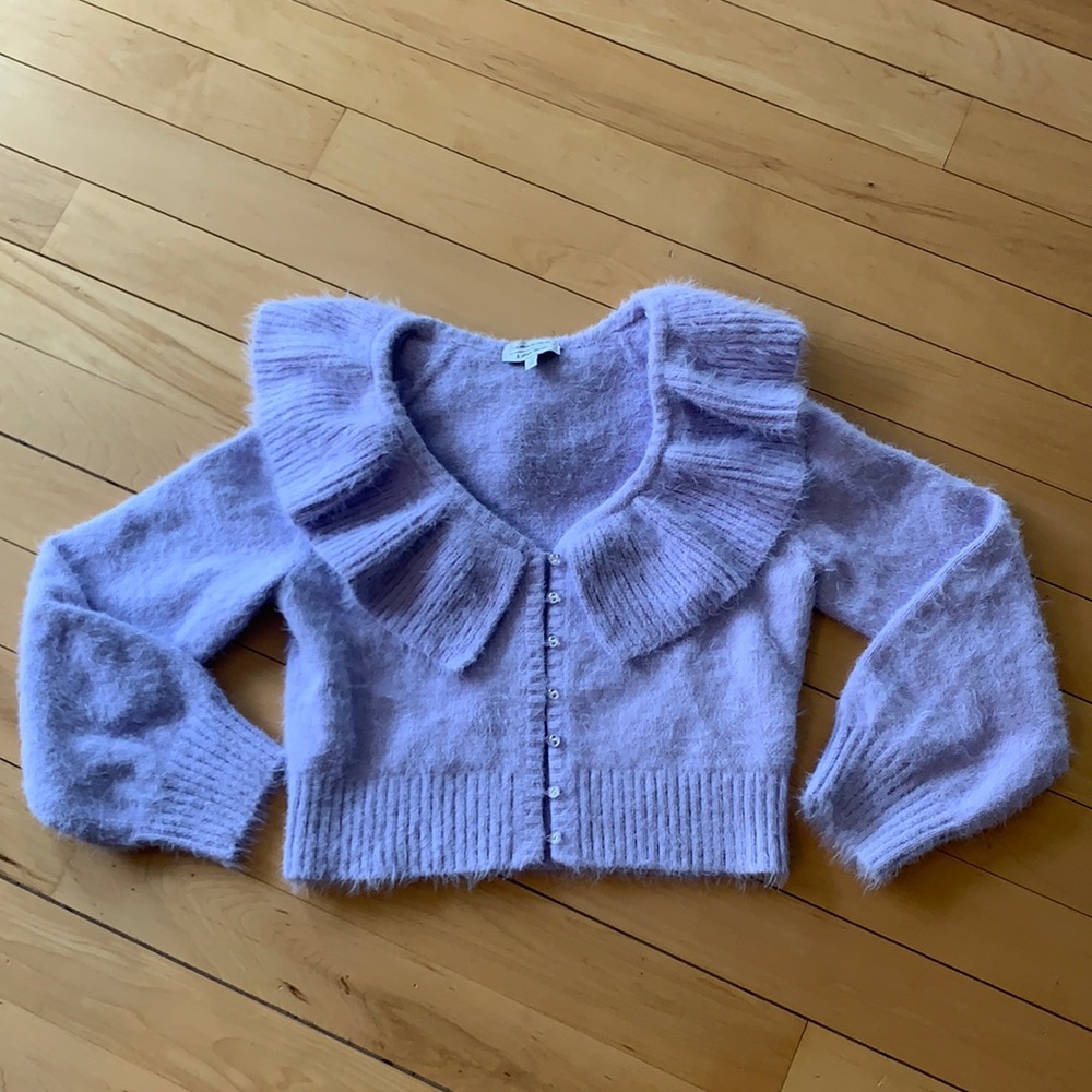 Lilac fluffy cardigan
